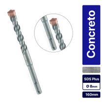 Broca wídea para concreto 8 x 160 mm SDS Plus - 7101855 Broca wídea para concreto 8 x 160 mm SDS Plus - 7101855
