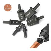 Brocas Alargador Expansor Cano Tubo De Cobre Alumínio 6 Pcs Brocas Alargador Expansor Cano Tubo De Cobre Alumínio 6 Pcs