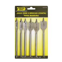 Brocas chatas para Madeira Jogo com 06 Brocas - FERTAK Brocas chatas para Madeira Jogo com 06 Brocas - FERTAK
