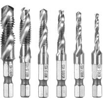 Brocas de chave de fenda 6pcs hss escareador broca para madeira, plástico, alumínio, cobre