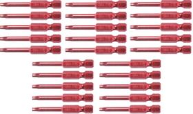 Brocas de chave para parafusos GRK T15, 5 cm vermelhas, pacote com 25 Brocas de chave para parafusos GRK T15, 5 cm vermelhas, pacote com 25