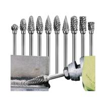 Brocas De Corte Duplo Em Carboneto De Tungstênio Duráveis Com Haste De 1/8 Polegada, 10 Formatos
