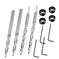 Brocas de degrau, 4 peças de aço de alta velocidade, haste hexagonal de 9 mm Brocas de degrau, 4 peças de aço de alta velocidade, haste hexagonal de 9 mm