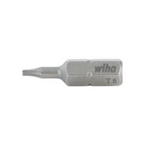 Brocas de inserção Torx Wiha 71506 T6, unidade hexagonal de 25 mm e 1/4 de polegada, pacote com 10