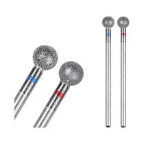 Brocas De Unha Redondas Pequenas De 5mm Com Ponta De Diamante Para Limpeza De Cutículas, Cabeça