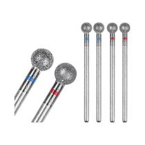 Brocas De Unha Redondas Pequenas De 5mm Com Ponta De Diamante Para Limpeza De Cutículas, Para