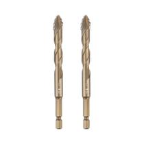 Brocas Hexagonais de Aço de Titânio 1/4" - Para Alvenaria, Vidro, Cerâmica e Tijolo