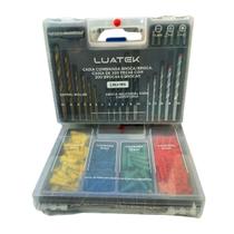 Brocas madeira metal concreto buchas 5 6 8 10m bits fenda phillips torx jogo kit 300 pcs c/maleta lwj-195 Brocas madeira metal concreto buchas 5 6 8 10m bits fenda phillips torx jogo kit 300 pcs c/maleta lwj-195