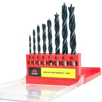Brocas Para Madeira 3 Pontas Kit 8 Pçs 3 A 10Mm Profissional