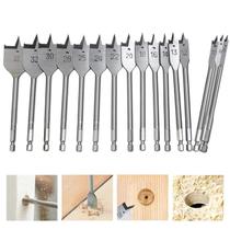 Brocas Planas De Aço De Alto Carbono Para Marcenaria De 10-55mm, Conjuntos De Ferramentas Duráveis