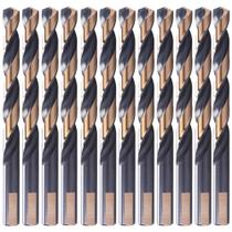 Brocas Twist OXTUL revestidas a preto e dourado 12 peças 7/32 polegadas