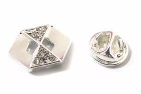 Broche Administração Com Strass Folheado A Prata