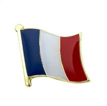Broche Bandeira França Pin Diplomático Francês Europa Metal