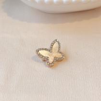 Broche Borboleta Pequena com Madrepérola e Pedras - Broche Borboleta Pequena com Madrepérola e Pedras -