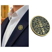 Broche Boton Medalha de São Bento Broche Boton Medalha de São Bento
