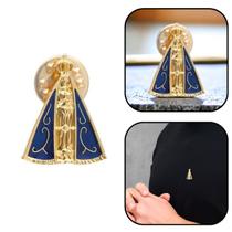 Broche Boton Nossa Senhora Aparecida Dourado Broche Boton Nossa Senhora Aparecida Dourado