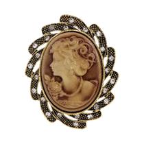 Broche Camafeu Vintage Vitoriano - Presente de Casamento Elegante
