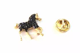 Broche Cavalo Country Rodeio Folheado A Ouro 18k