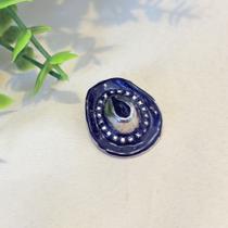 Broche Chapéu de Rodeio Preto com Base Prateada Broche Chapéu de Rodeio Preto com Base Prateada