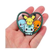 Broche Clássico Japonês De Pokémon Coração Em Enameled Duro Para Roupas E Mochilas