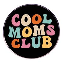Broche Cool Moms Club, emblema de liga redonda retrô, 3x3cm