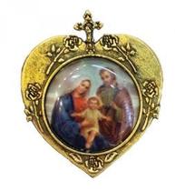 Broche Coração Aparecida e Sagrado coração ou Espirito Santo