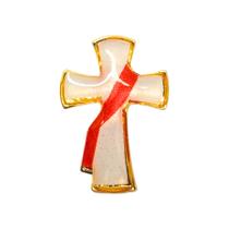 Broche Cruz Diaconal Para Diáconos Pin Boton Crucifixo Dourado
