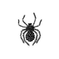 Broche de Aranha Preta com Strass Teyolo 3,5x4,8 cm Broche de Aranha Preta com Strass Teyolo 3,5x4,8 cm