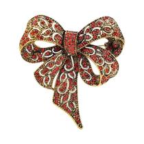 Broche de arco cravejado de strass feminino, acessórios de roupas da moda alfinetes joias Broche de arco cravejado de strass feminino, acessórios de roupas da moda alfinetes joias