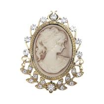 Broche De Cabeça Feminino Com Strass E Personagem, Alfinete De Lapela Para Meninas, Acessório De