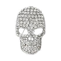 Broche De Caveira Unissex Feminino Com Strass, Alfinete De Lapela De Metal, Acessório De Joalheria Broche De Caveira Unissex Feminino Com Strass, Alfinete De Lapela De Metal, Acessório De Joalheria