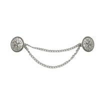 Broche De Colarinho Unissex Vintage Floral Com Corrente, Estilo Cardigan, Fivela De Borla Retrô,