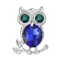 Broche De Coruja Com Strass Unissex Para Mulheres, Pin De Vidro Em Forma De Animal, Acessórios De Broche De Coruja Com Strass Unissex Para Mulheres, Pin De Vidro Em Forma De Animal, Acessórios De