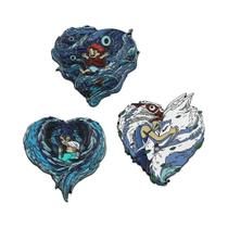 Broche De Desenho Animado Fofo De Ponyo, Conjunto De 3 Pins De Esmalte Para Mochila, Roupas, Joias,