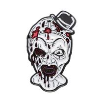 Broche De Esmalte De Palhaço Terrifier Com Óculos De Sol De Girassol, Crachá De Lapela De Filme De Broche De Esmalte De Palhaço Terrifier Com Óculos De Sol De Girassol, Crachá De Lapela De Filme De