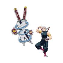 Broche De Esmalte Demon Slayer Anime Kimetsu No Yaiba Espada Pin Cosplay Lembrança Distintivo De
