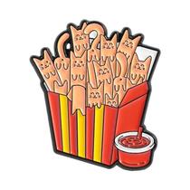 Broche De Esmalte Gatinho Fofo Com Hambúrguer E Batata Frita, Estilo Fast Food, Para Lapela, Mochila Broche De Esmalte Gatinho Fofo Com Hambúrguer E Batata Frita, Estilo Fast Food, Para Lapela, Mochila