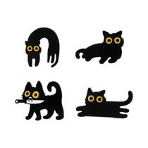 Broche De Esmalte Gato Preto Desenho Animado Olhos Grandes Gatinho Animal Joia Para Lapela Mochila Broche De Esmalte Gato Preto Desenho Animado Olhos Grandes Gatinho Animal Joia Para Lapela Mochila