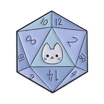 Broche De Esmalte RPG D20 Com Tema De Chamas Divertido, Distintivo De Lapela, Joia, Presente Para