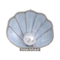 Broche De Estrela-do-mar Esmaltado Unissex Feminino Com Pérola E Concha, Acessório De Joalheria Para