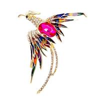 Broche De Fênix Com Strass, Acessório De Moda Para Roupas E Bolsas, Peça Versátil E Elegante