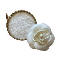 Broche De Flor Camélia De Veludo Com Laço, Estilo Colegial Feminino, Alfinetes Para Colarinho De