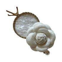 Broche De Flor Camélia De Veludo Com Laço, Estilo Colegial Feminino, Alfinetes Para Colarinho De