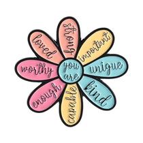 Broche De Flor Com Pins De Esmalte, Frases Motivacionais E Encorajadoras, Você É Suficiente, Vale a