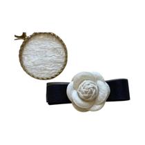 Broche De Flor De Camélia De Veludo, Gravata Borboleta, Estilo Universitário, Alfinetes De Colarinho