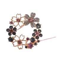 Broche De Flor De Cristal Com Strass Elegante, Joia Para Mulheres E Homens, Clássico, Requintado,