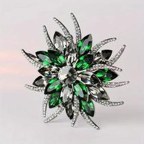 Broche de flor de luxo feminino pino terno acessórios jóia cristal simples broche de girassol
