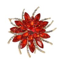 Broche de flor de luxo feminino pino terno acessórios jóia cristal simples broche de girassol