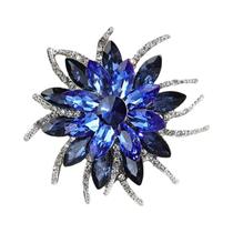 Broche de flor de luxo feminino pino terno acessórios jóia cristal simples broche de girassol