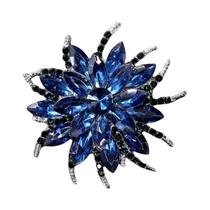 Broche de flor de luxo feminino pino terno acessórios jóia cristal simples broche de girassol